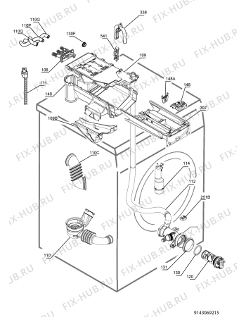 Взрыв-схема стиральной машины Aeg Electrolux L77480FL - Схема узла Hydraulic System 272